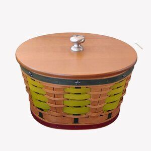 Longaberger Collectors Club Pine Forest Basket w/Lid & Liner Signed John Duff